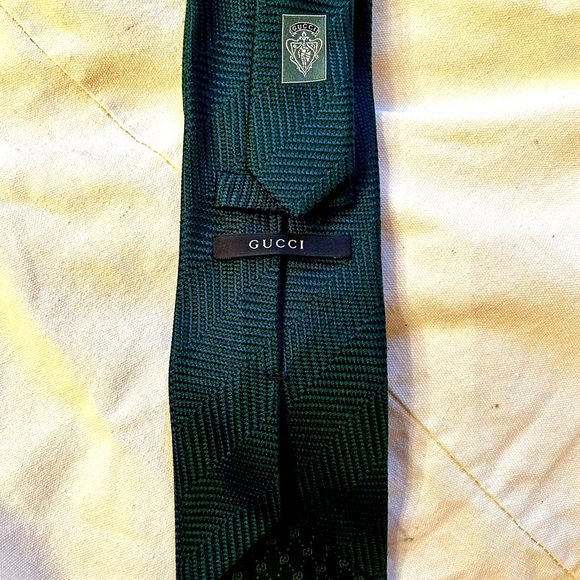 Gucci Other - Genuine Gucci Silk Tie - Green